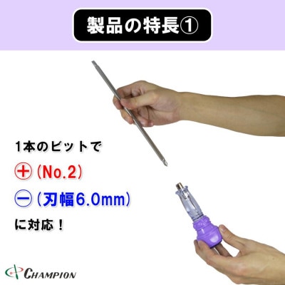 チャンピオンツール 差替ドライバー (+2/-6.0)×200 プラス・マイナス兼用 DK-96【配送不可地域：沖縄県】【1589495】