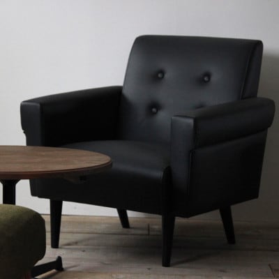 Marguerite Sofa 1人掛け (マーガレットソファ) プレザント　ブラック【SWOF】【1672708】