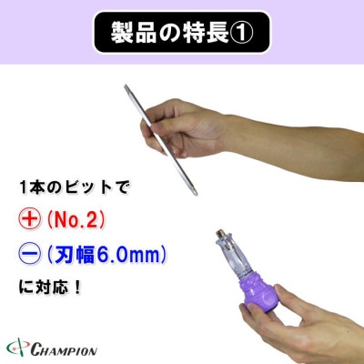 チャンピオンツール 差替ドライバー (+2/-6.0)×150 プラス・マイナス兼用 DK-96【配送不可地域：沖縄県】【1589493】