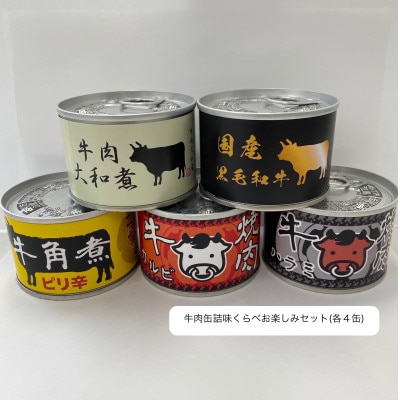 牛肉缶詰味くらべお楽しみセット(5種×各4缶)【1319244】