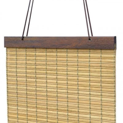 土肥家具工芸のタペストリー 天然木 80タイプ ブラウンxライトブラウン 掛軸風 壁飾り【1418506】