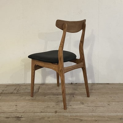 Cordial Dining Chair BRフレーム オイルレザー 墨ブラック【SWOF】【1572493】