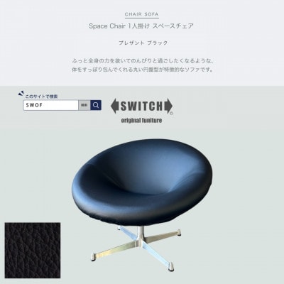 Space Chair 1人掛け(スペースチェア)プレザント ブラック【SWOF】【1573968】