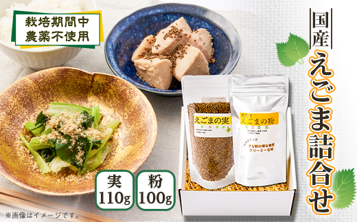 ≪2種:実・粉≫　国産えごま詰合せセット　大阪産【1696386】