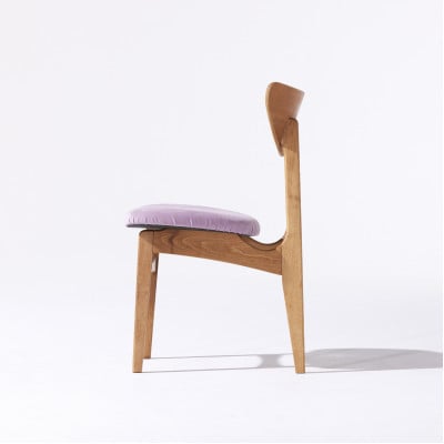 Karl Dining Chair PFスウェード グレイッシュピンク MBRフレーム【SWOF】【1487590】