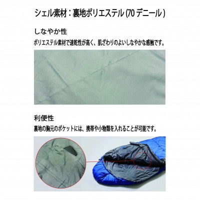 イスカ《シュラフ寝袋》パトロール ショート　ロイヤルブルー　キャンプやアウトドア用。【ISKOT】【1621056】