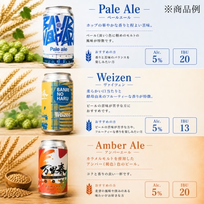 【ブルワー厳選】 万里春醸造クラフトビール 3種飲み比べ 6本セット【配送不可地域：離島】【1754514】