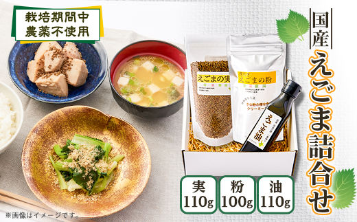 ≪3種:油・実・粉≫　国産えごま詰合せセット　「搾りたて」一番搾りのエクストラバージンオイル　大阪産【1696383】