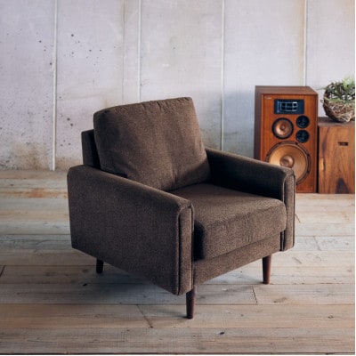 Carmona Sofa 1人掛け(カルモナソファ)モケット クリンプブラウン【SWOF】【1562017】