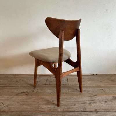 Karl Dining Chair PFスウェード アッシュBR ダークブラウンフレーム【SWOF】【1540858】