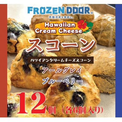 【2種×6個　計12個入り】ハワイアンスコーン(ブルーベリー)(紅茶)《冷凍》【配送不可地域：離島】【1630841】