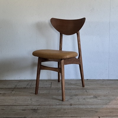 Karl Dining Chair ランド キャメル ダークブラウンフレーム【SWOF】【1572543】