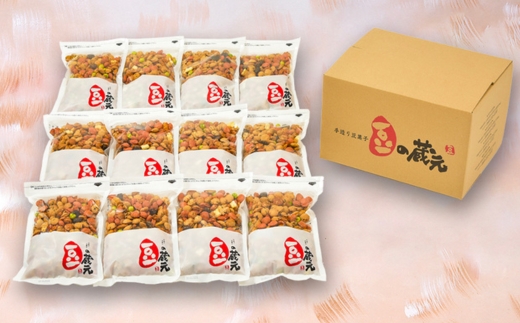 豆の蔵元 一番人気の蔵出し！ 「 よりどりみどり 」 大袋 （310g）×12パック おかき 豆 豆菓子 せんべい 進物 お菓子 お豆 人気 おいしい おつまみ あられ 節分 豆まき 福豆 立春