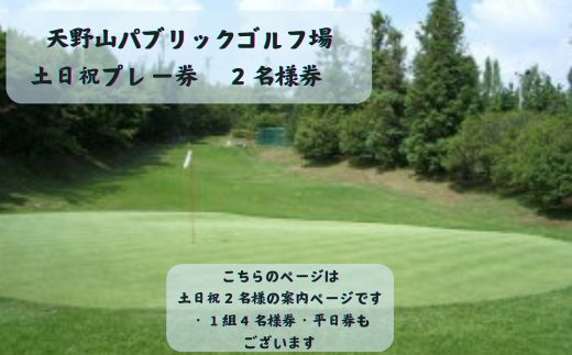 天野山パブリックゴルフ場　土日祝プレー券　２名様　ゴルフ ゴルフ利用券 チケット コース パブリックゴルフ場 送料無料