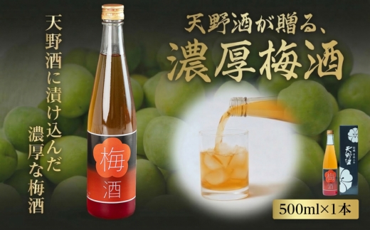 日本酒で仕込む贅沢な濃厚梅酒 天野酒 梅酒 500ml 手作り 梅酒 甘さ控えめ 氷砂糖 国産梅 ギフト 贈答 お取り寄せ 高級梅酒 手仕込み プレゼント 酒 日本酒 父の日 母の日 敬老の日 誕生日 お中元 お歳暮 年末 年始 お土産