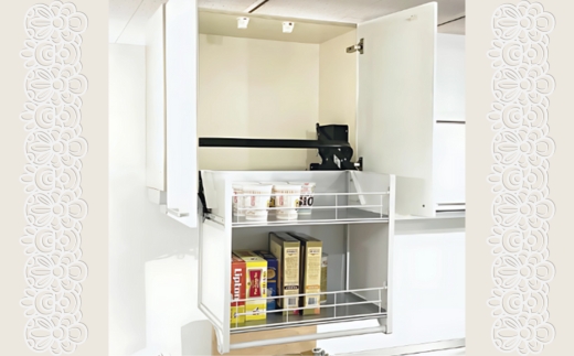 エレベスイング (W600)キッチン吊り戸棚用　昇降機構 キッチン収納 収納 大阪 河内長野市 送料無料