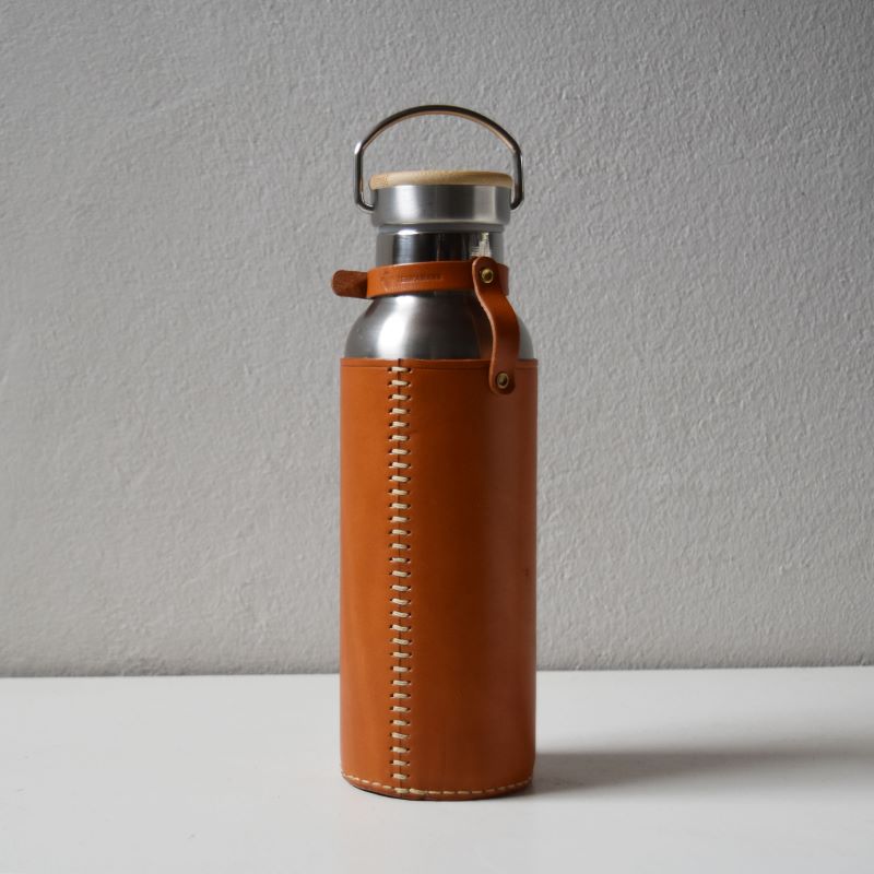 Teha’amana Bottle+Bottle Cover ステンレスボトル+革のボトルセット ブラック テハマナ 革 皮 雑貨 おしゃれ ボトルカバー レザー 本革 ドリンク こだわりの逸品 地域特産品 ギフト 自分用 人気 おすすめ