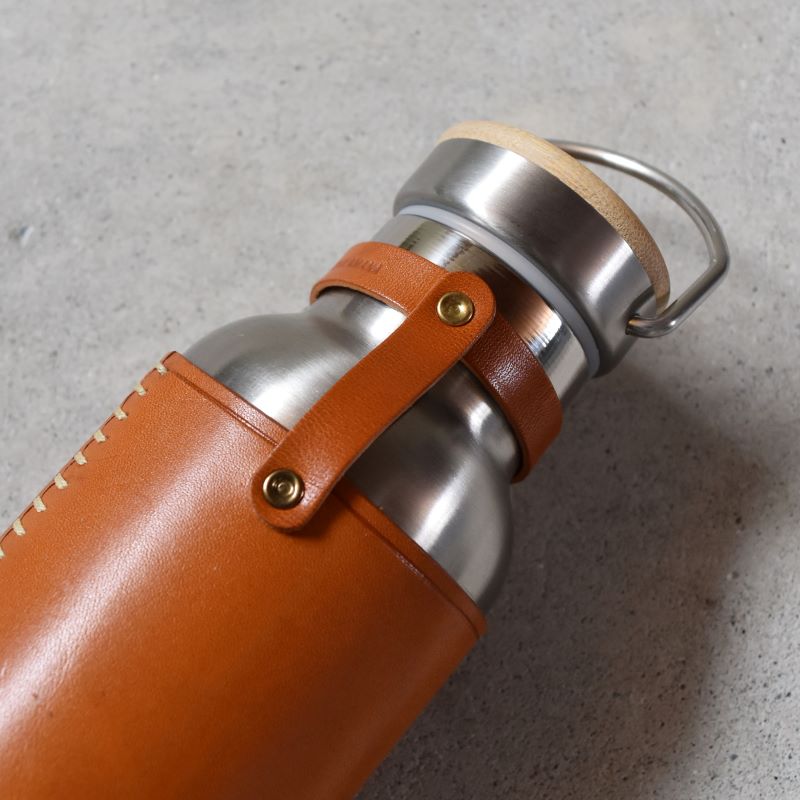 Teha’amana Bottle+Bottle Cover ステンレスボトル+革のボトルセット ブラック テハマナ 革 皮 雑貨 おしゃれ ボトルカバー レザー 本革 ドリンク こだわりの逸品 地域特産品 ギフト 自分用 人気 おすすめ