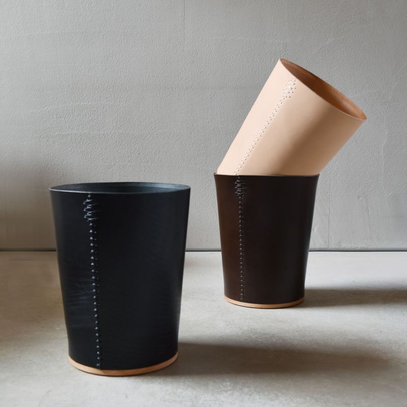 Teha’amana Dust box deco  テハマナ ゴミ箱 ナチュラル 革 皮 雑貨 おしゃれ レザー 本革 こだわりの逸品 地域特産品 ギフト 自分用 人気 おすすめ