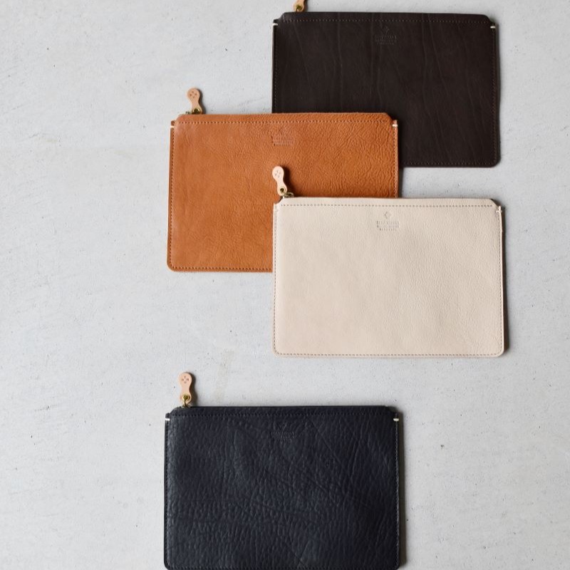 Teha’amana Square pouch L テハマナ スクエアポーチ L ベーシック キャメル  革 皮 雑貨 おしゃれ レザー 本革 こだわりの逸品 地域特産品 ギフト 自分用 人気 おすすめ