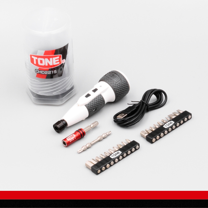 TONE トネ ハイブリッド電動ドライバーセット CHD221S 15001-40001323｜工具 整備士 自動車 バイク DIY 日本製 メンテナンス