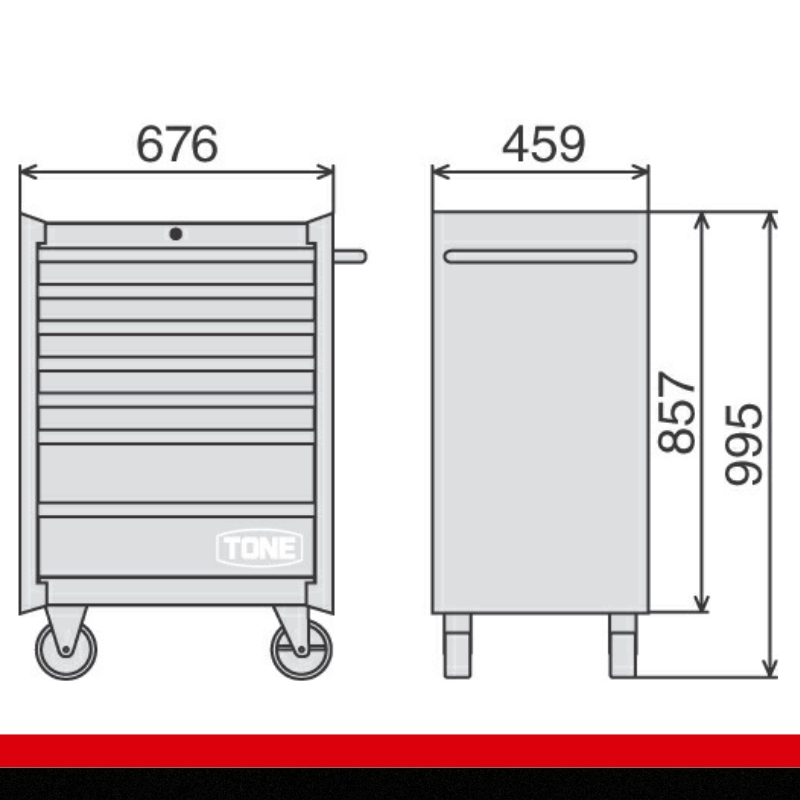 ツールキャビネットセット TCA910BK　工具　TONE　トネ  15001-30025184