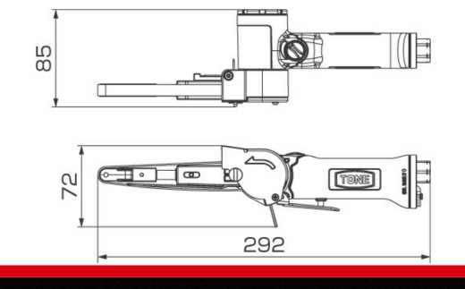 TONE トネ エアーベルトサンダー ( ABS10 ) 15001-40000567｜工具 整備士 自動車 バイク DIY メンテナンス