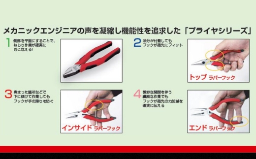 TONE トネ プライヤーセット (マスターグリップタイプ) ( PLG3 ) 15001-40000393 ｜ 工具 整備士 自動車 バイク DIY メンテナンス