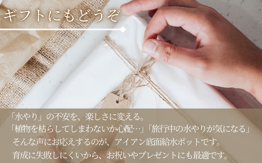 アイアン 底面給水ポット 3号 3.5号 4個セット ｜ 植木鉢 おしゃれ 観葉植物 鉢 底面給水 プランター アイアン ポット 貯水 水やり忘れ防止 初心者 室内 ガーデニング 園芸 インテリア クラフトワン