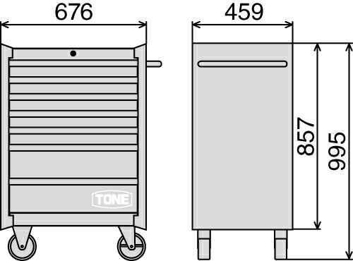 ツールキャビネットセット TCX911　工具　TONE　トネ 【受注過多のため生産が追い付かず、お届けまでにお時間がかかる場合がございます】 15001-30025185