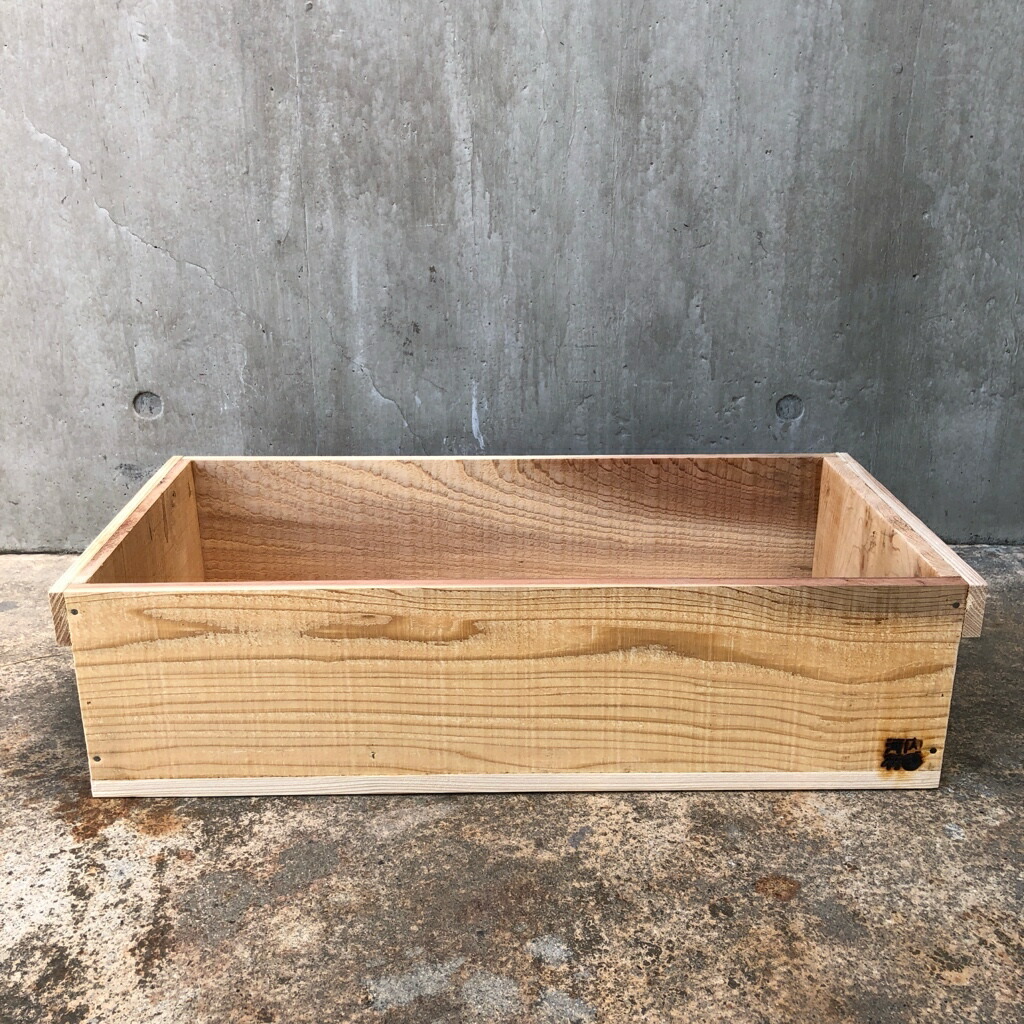 木箱（りんご箱）Bサイズ　62cm×31cm×15.5cm　(おおさか 河内材 無塗装)