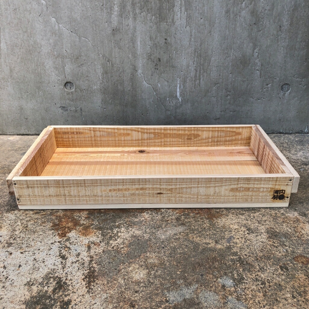 木箱（りんご箱）Cサイズ　62cm×31cm×7.7cm　(おおさか 河内材 無塗装)