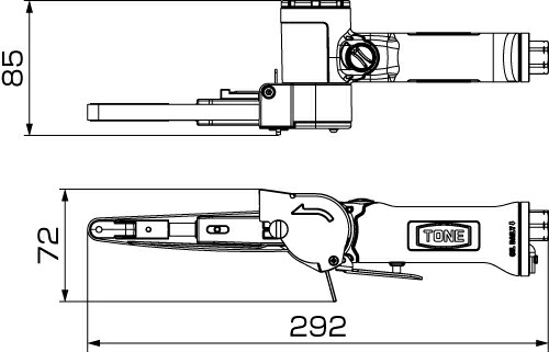 TONE トネ エアーベルトサンダー ABS10　工具　TONE　トネ 15001-40000567｜工具 整備士 自動車 バイク DIY 日本製 メンテナンス
