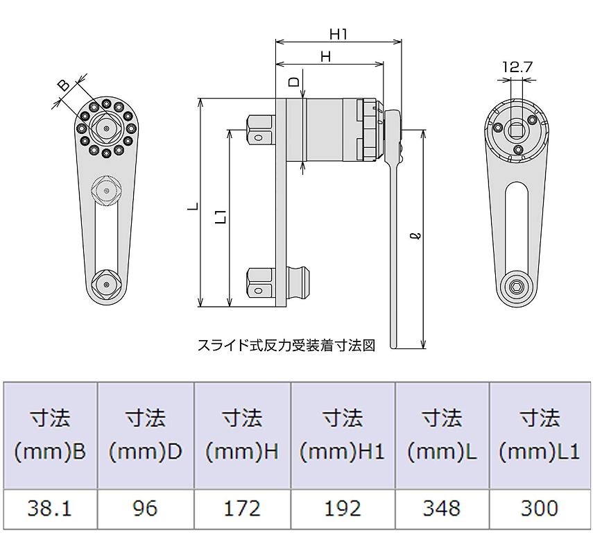 強力パワーレンチ 差込角12.7mm(1/2