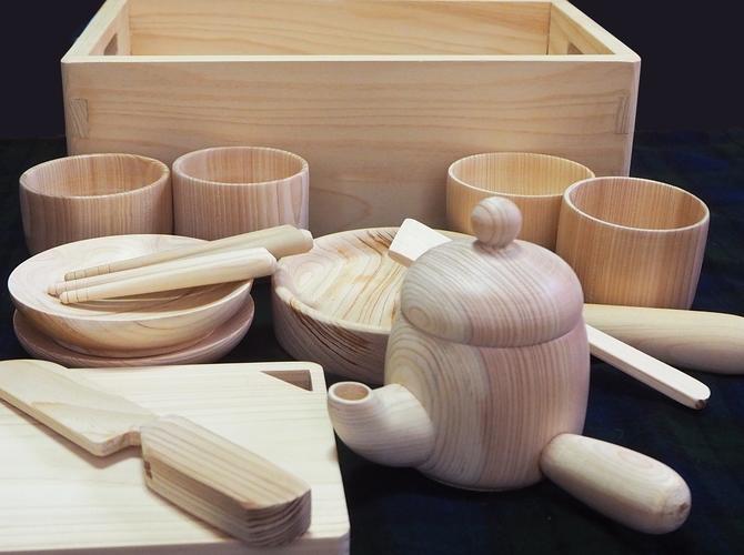 河内材ヒノキを使った　ままごとセット｜こだわりの逸品 地域特産品 ギフト 自分用 人気 おすすめ