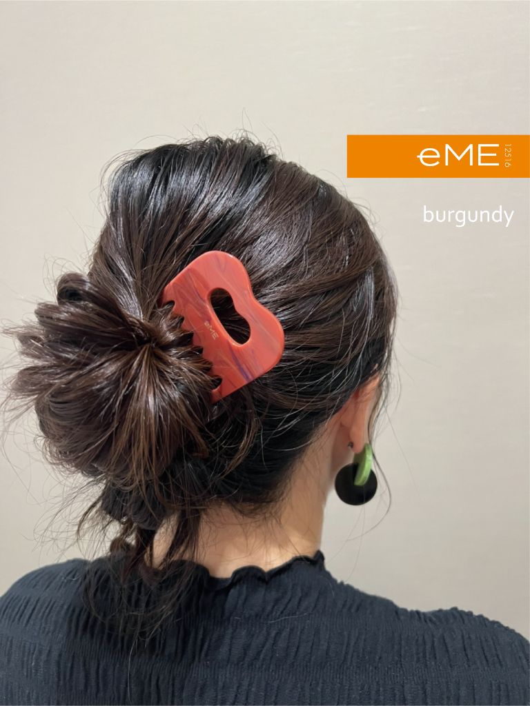 アクリル製 ヘアコーム burgundy（バーガンディ） ヘアアクセサリー eME　tayu