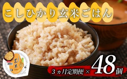 定期便 3回 こしひかり 玄米ごはんパック 160g 48個 玄米 米 ごはん ご飯 こめ パックライス パックご飯 パックごはん ご飯パック ごはんパック パック ライス 備蓄 保存 非常 防災 電子 レンジ 温めるだけ レンチン 健康 ダイエット 美容 ヘルシー レトルト インスタント おいしい 人気 おすすめ 48 48食 おくさま印 人気の玄米ご飯パック 美味しい玄米ご飯パック 大阪 松原