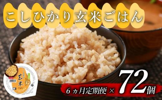 定期便 6回 こしひかり 玄米ごはんパック 160g 72個 玄米 米 ごはん ご飯 こめ パックライス パックご飯 パックごはん ご飯パック ごはんパック パック ライス 備蓄 保存 非常 防災 電子 レンジ 温めるだけ レンチン 健康 ダイエット 美容 ヘルシー レトルト インスタント おいしい 人気 おすすめ 72 72食 おくさま印 人気の玄米ご飯パック 美味しい玄米ご飯パック 大阪 松原