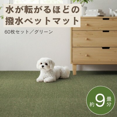 水が転がる程の撥水性!防水ペットマット「UKU」60枚セット グリーン【複数個口で配送】【4074733】