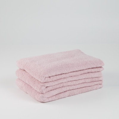 ●甘撚りバスタオル　ライトピンク3枚【1724537】