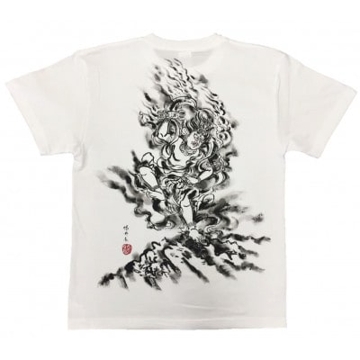 手描きTシャツ 仏画 蔵王権現 白 (半袖 Mサイズ)【1614955】