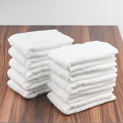 ●★【日本製】ホテルスタイル フェイスタオル　ホワイト10枚セット【1724571】