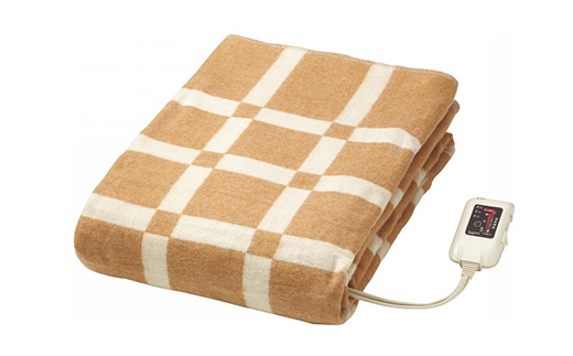 電気敷毛布ブラウン　約140×80cm【1435009】