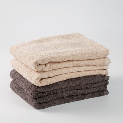 ●★【日本製】ホテルスタイル バスタオル　ベージュ・ダークブラウン 4枚セット【1725463】