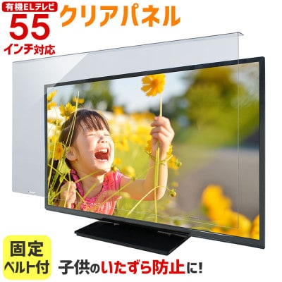 大阪府和泉市　有機ELテレビ55インチ用　テレビ画面保護パネル　クリアタイプ　テレビガード【1669373】