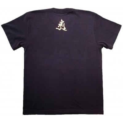 手描きTシャツ 仏画 普賢菩薩 黒 (半袖 Lサイズ)【1615122】