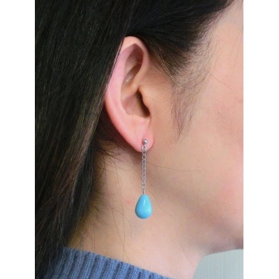 ターコイズブルーのSwing雫ピアス【1702460】
