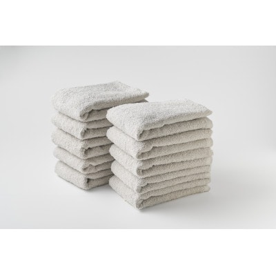 ●★【日本製】ホテルスタイル フェイスタオル　ライトグレー10枚セット【1724556】