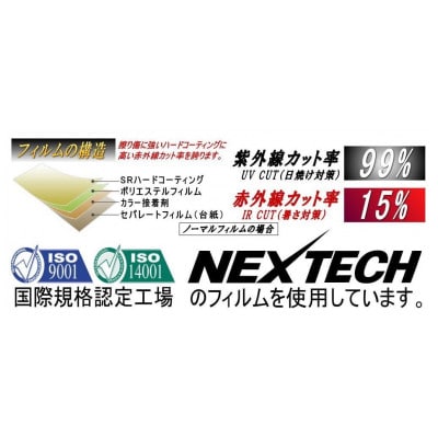 リア (b) オッティ スライドドア用 H92W (5%) カット済み カーフィルム【1714043】