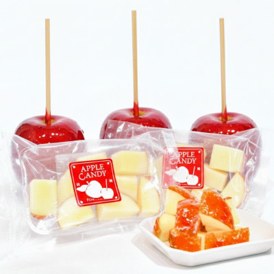 和泉市丸ごとりんご飴×3本・カットりんご飴100g×3袋(冷凍)【配送不可地域：離島】【1550890】